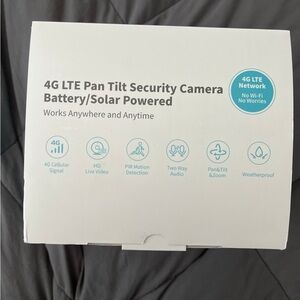 4G LTE Pan Tilt Security Camera - Battery/Solar Powered, HD Video, Motion Detect